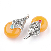 Tibetan Style Resin Pendants RESI-T022-16B-2
