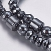Non-magnetic Synthetic Hematite Mala Beads Necklaces NJEW-K096-11C-3