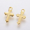304 Stainless Steel Tiny Cross Charms STAS-F201-01G-2