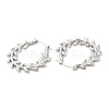 Non-Tarnish 304 Stainless Steel Hoop Earrings for Women STAS-D084-21P-2