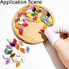 Pearlized Plated Opaque Glass Cabochons PORC-S482-02-2