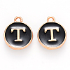 Golden Plated Alloy Charms LS-X-ENAM-S118-02T-1