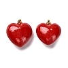 Brass Enamel Pendants KK-M324-06B-G02-1