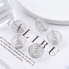 Carbon Steel Spiral Bead Cage Pendants PW-WG85729-06-1