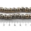 Electroplated Natural Lava Rock Beads Strands G-A251-E01-01F-4