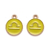 Alloy Enamel Pendants ENAM-S124-01B-14K-1