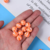 Opaque Striped Acrylic Beads MACR-S373-27A-04-7