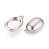 304 Stainless Steel Pendant Cabochon Settings STAS-N114-46B-P-2