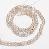 Faceted Natural Agate Round Beads Strands G-E318C-4mm-12-2
