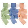 3 Rolls Polyester Raw Edges Ribbons SRIB-TAC0002-26D-1