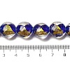 Handmade Gold Foil and Silver Foil Lampwork Flat Round Beads FOIL-C001-02I-4
