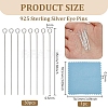 30Pcs 925 Sterling Silver Eye Pins STER-BC0002-59A-2