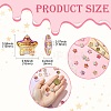 18Pcs 18 Colors Printed Resin Beads RESI-CJ0004-64-2