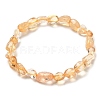 Natural Citrine Bead Stretch Bracelets LS-BJEW-K213-44-3