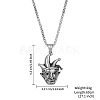 Antique Silver Stainless Steel Pendant Necklaces for Men NE5271-5-2