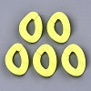 Opaque Spray Painted Acrylic Linking Rings OACR-R249-03D-1