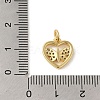 Brass Micro Pave Clear Cubic Zirconia Pendants KK-R162-013G-3