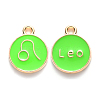 Alloy Enamel Pendants ENAM-S124-01B-06G-1