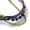 Gemstone Braided Bead Bracelets BJEW-C061-10-2