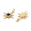 Rack Plating Brass Micro Pave Cubic Zirconia Pendants X-KK-C037-05G-2