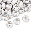 Opaque Resin Rondelle European Beads RESI-Z046-03-2