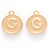Golden Plated Alloy Enamel Charms ENAM-S118-06G-1