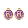 Golden Plated Alloy Enamel Charms ENAM-Q437-12H-1