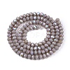 Electroplate Opaque Solid Color Glass Beads Strands LS-EGLA-A044-P3mm-L10-3