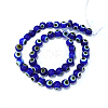 Handmade Evil Eye Lampwork Round Bead Strands LAMP-L055-8mm-25-2