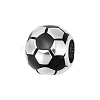 1Pc 925 Sterling Silver Black Enamel European Beads STER-UN0002-01-1