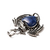 Natural Lapis Lazuli Dyed Heart Pendants KK-K331-01AS-01-4