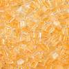 Transparent Spray Painted Glass Seed Beads SEED-L011-10A-07-3