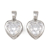 Brass Pave Clear Cubic Zirconia Charms CU-CBAA571-06P-1