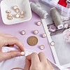 16Pcs 1-Hole Shell Alloy Shank Buttons BUTT-NB0002-03KCG-3