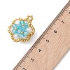 Glass Seed Beaded Pendants PALLOY-MZ01288-02-4