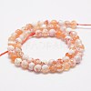 Faceted Natural Fire Crackle Agate Beads Strands X-G-F447-6mm-B03-3