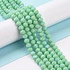 Electroplate Glass Beads Strands EGLA-A034-P4mm-B22-4