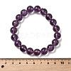 Natural Amethyst Round Beads Stretch Bracelets for Women BJEW-L712-B04-10mm-5