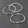 Natural Fluorite Beaded Stretch Bracelets BJEW-A117-A-38-1