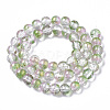 Transparent Spray Painted Crackle Glass Bead Strands GLAA-N035-03C-A01-2