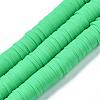 Flat Round Handmade Polymer Clay Beads CLAY-R067-10mm-06-1
