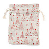 Christmas Theme Cotton Fabric Cloth Bag ABAG-H104-B02-2