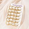 Ion Plating(IP) 304 Stainless Steel Huggie Hoop Earrings X-EJEW-O087-06A-4