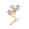 Brass Glass Pendants KK-B100-041G-2