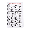 304 Stainless Steel Huggie Hoop Earrings EJEW-O087-06G-3