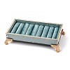 Flannelette & Wooden Rectangle Jewelry Displays Stand ODIS-A010-13-1