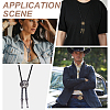 4Pcs 2 Colros Retro Alloy Pendant Black PU Leather Lariat Bolo Tie Necklaces NJEW-ME0001-11B-5
