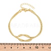Brass Round Snake Chain Knot 2-Strand Bracelets for Women KK-CBA68DA-17C-G-5