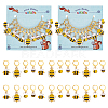 Alloy Enamel Bees & Honey Jar Pendant Locking Stitch Markers HJEW-PH01865-1