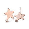 201 Stainless Steel Stud Earring Findings STAS-K241-05RG-2